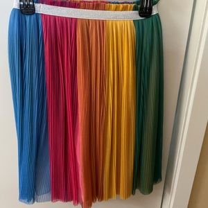Hanna Andersson rainbow pleated tulle skirt sz 10